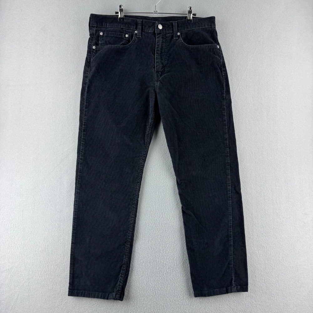Levis Pants Mens 34x34 (Fits 35x27) Black Corduroy 502‎ Straight Leg